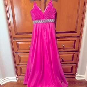 Mac Duggal hot pink long gown!
